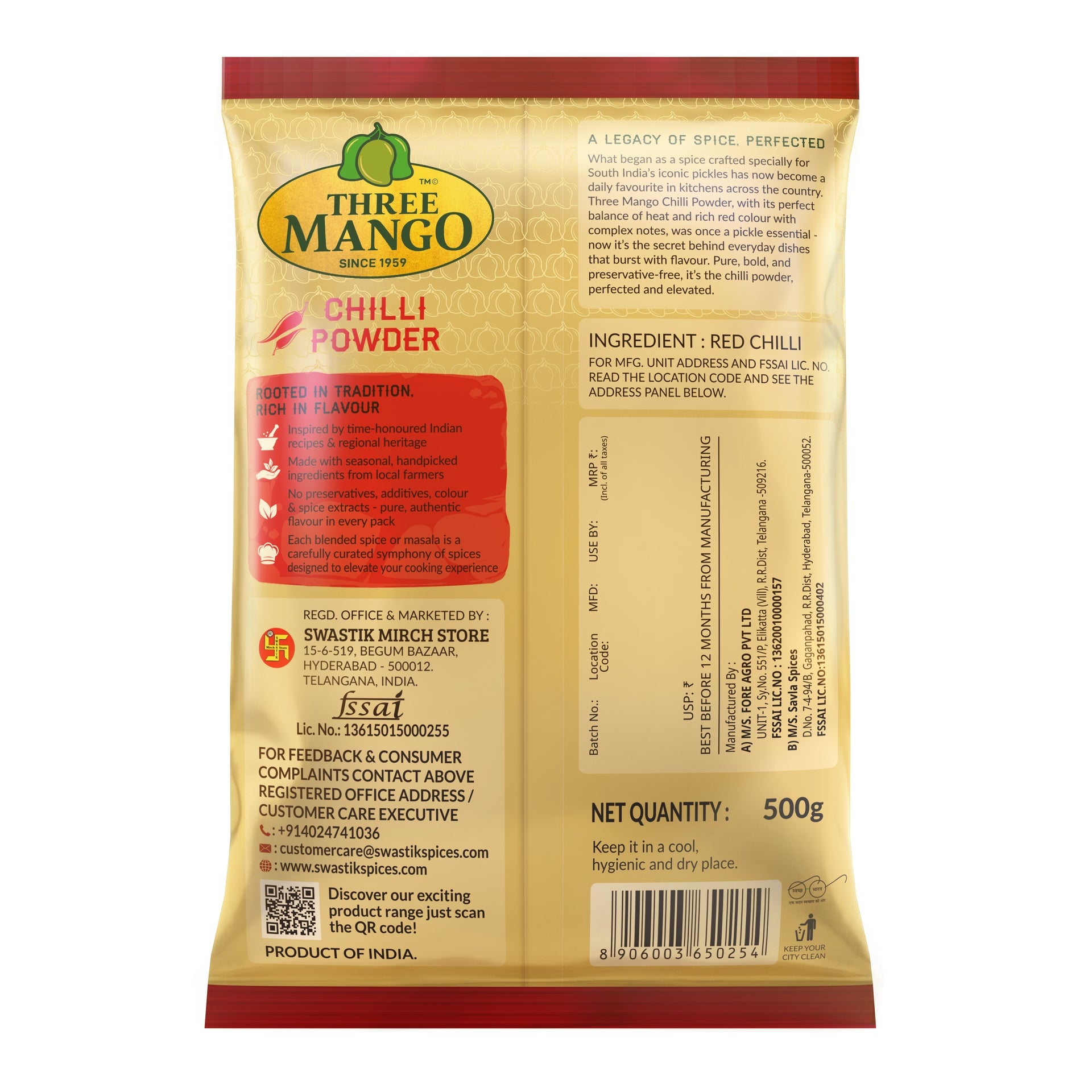 Three Mango Chilli Powder – Pure, Spicy & Authentic Flavour
