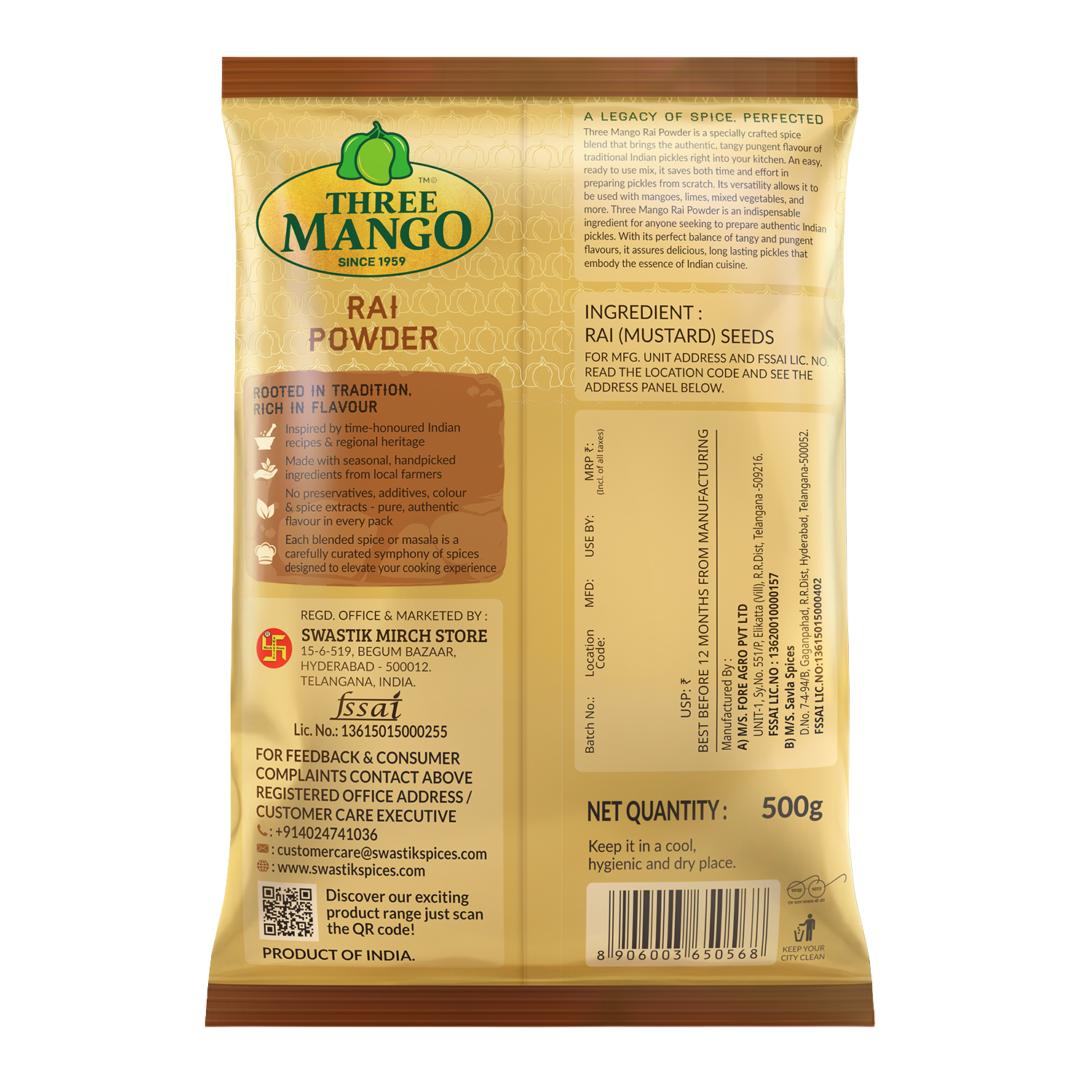 Three Mango Rai Powder – Strong Flavour | 100% Natural
