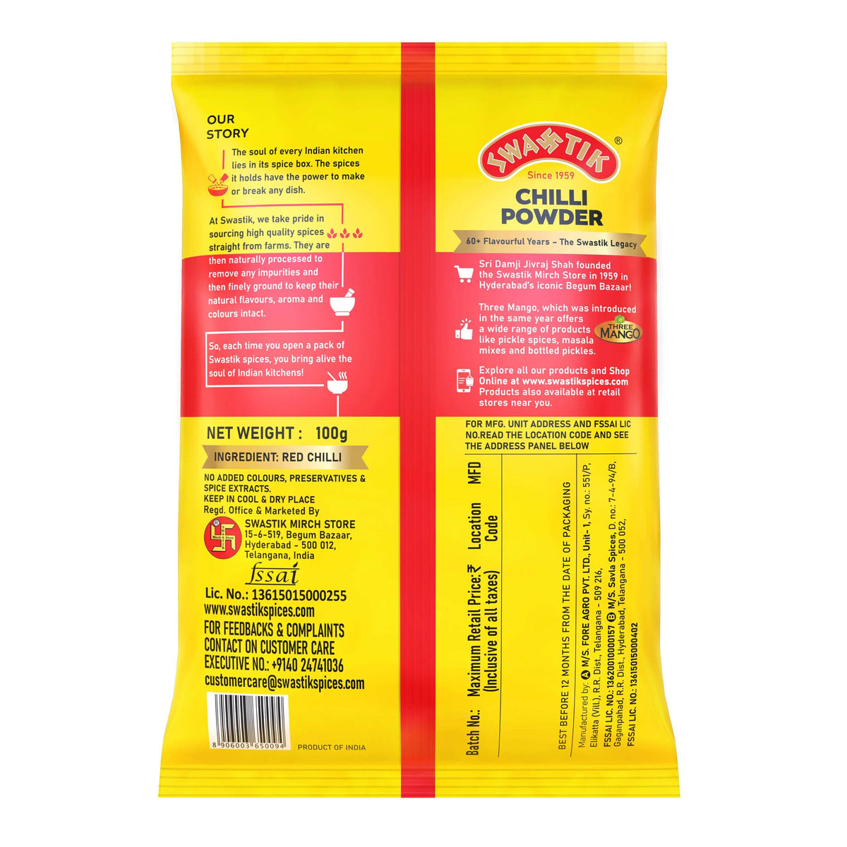 Best Swastik Mirch Powder | FSSAI Certified & 100% Pure – Swastik Spices