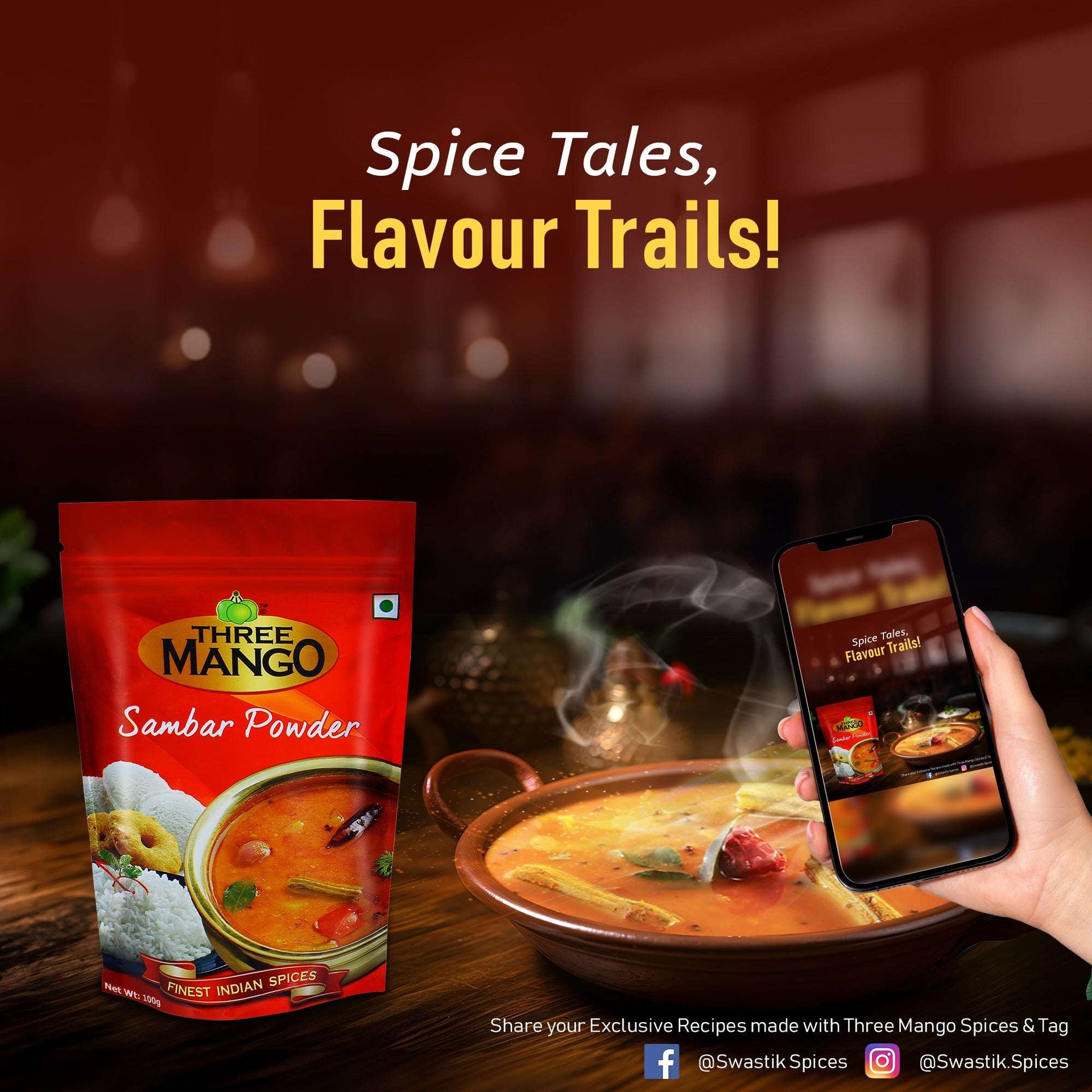 Spice Tales, Flavour Trails – Sharing moments made with Three Mango Sambar Powder